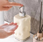 Reusable Plastic Soap Dispenser Bottle – Refillable Pump Container for Kitchen & Bathroom Countertops