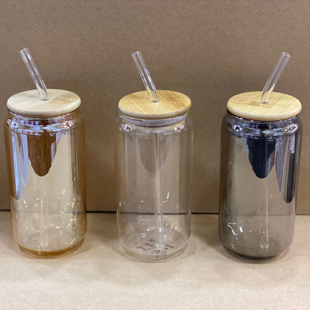 500ml Bubble Tea Glass Cup with Bamboo Lid & Straw – Reusable Tumbler for Iced Coffee, Tea & Beverages