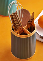 3-Grid Tableware Drying Holder with Lid – Kitchen Cutlery Storage Rack for Chopsticks, Spoons & Utensils