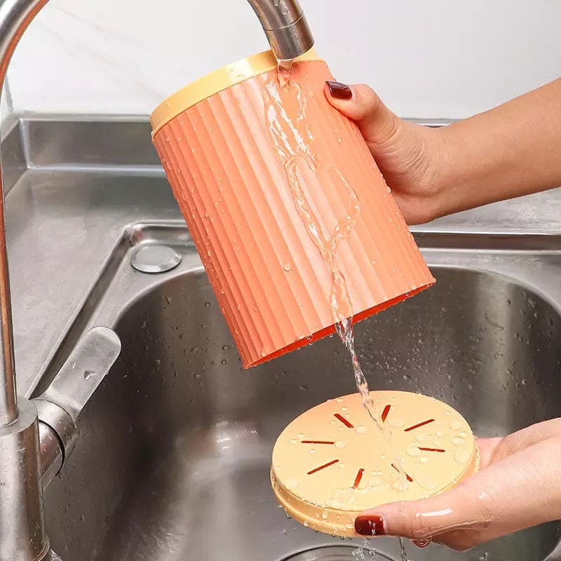 3-Grid Tableware Drying Holder with Lid – Kitchen Cutlery Storage Rack for Chopsticks, Spoons & Utensils