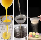 3pcs Stainless Steel Flour Sieve Set – Fine Mesh Strainers for Baking, Pastry & Kitchen Use