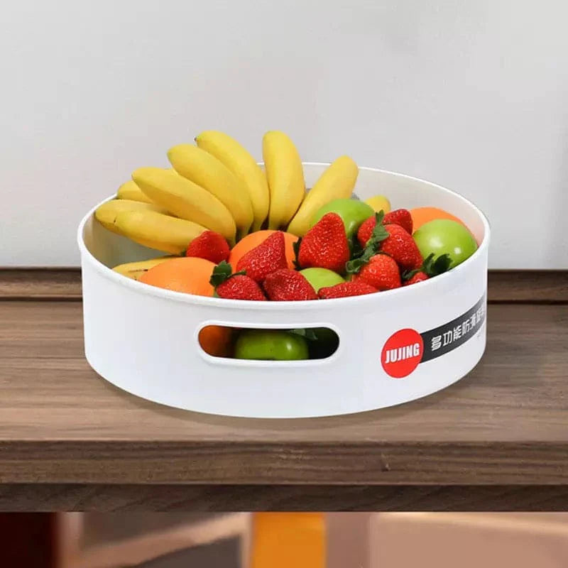 360° Rotating Kitchen Storage Tray – Non-Slip Lazy Susan Organizer for Spices, Snacks & Bathroom Essentials